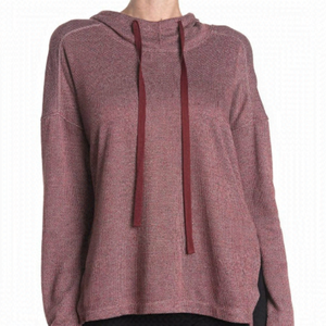 MAX Studio BNWT Hooded Tunic Sweater Burgundy
